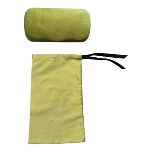 Gucci green glasses case with bag